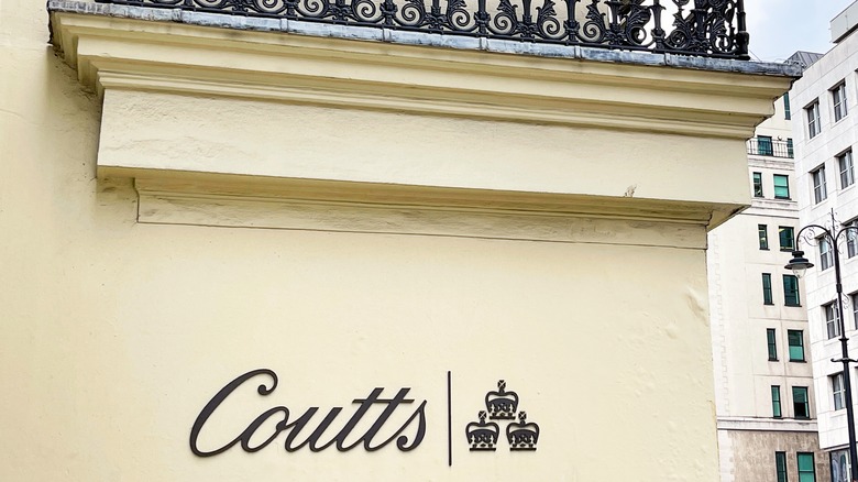 Coutts bank sign