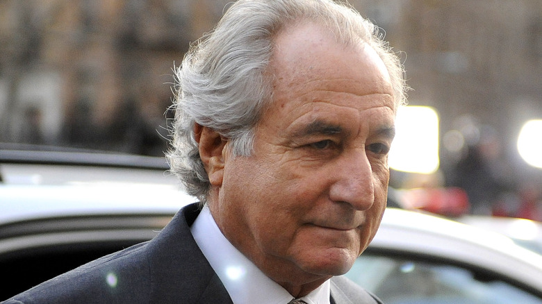 Bernie Madoff exiting car
