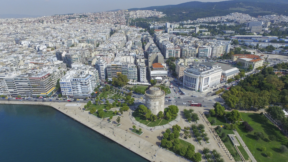 Thessaloniki and its White Tower shining in 2015