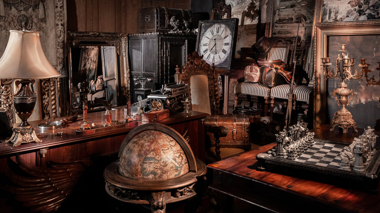 interior of antique store