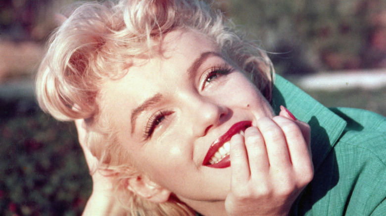 Marilyn Monroe photograph looking up 