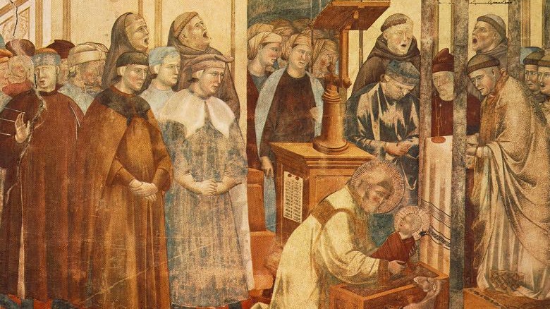 saint francis invents the nativity scene painting