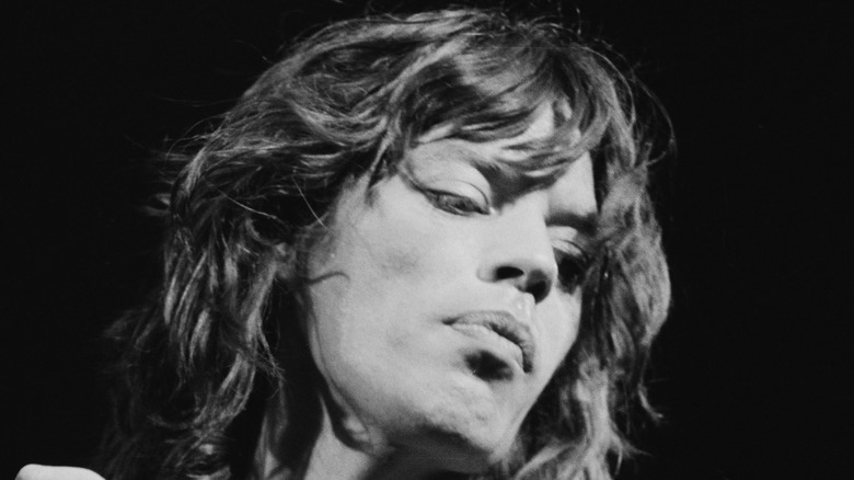 Mick Jagger performing