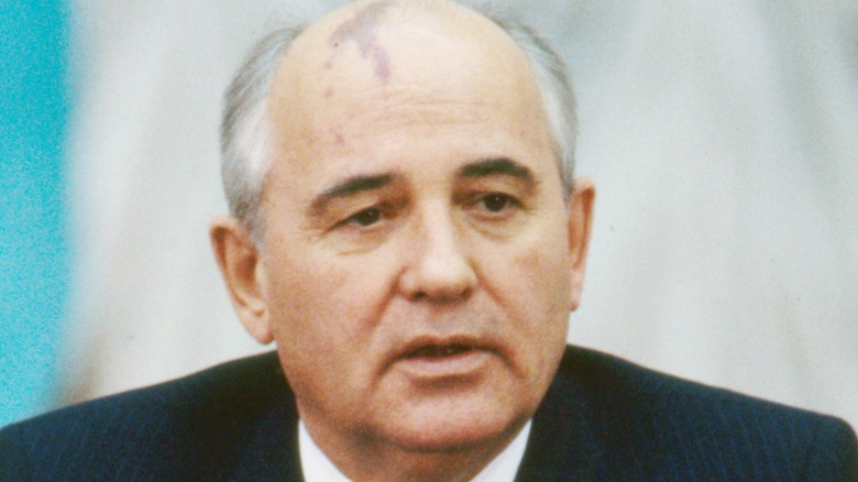 Mikhail Gorbachev giving a speech