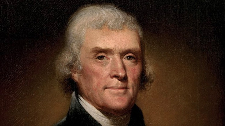 Portrait of president Thomas Jefferson