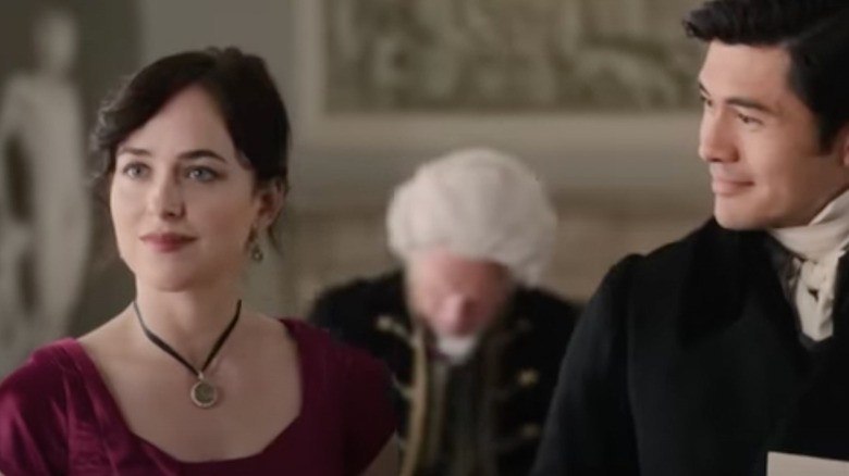 Dakota Johnson and Henry Goulding in Persuasion