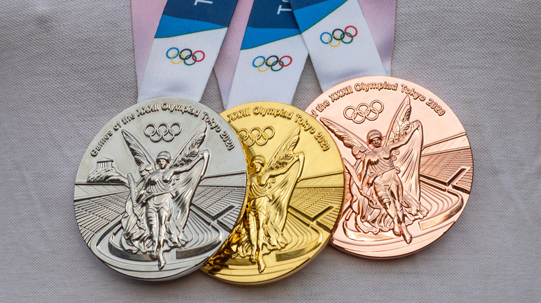 Olympic gold, silver, bronze medals