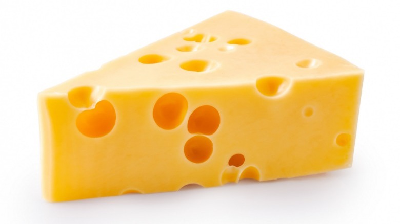 Cheese white background
