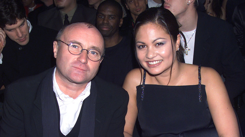 Phil Collins Orianne Cevey smiling