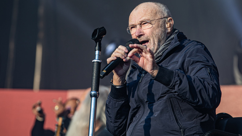 Phil Collins on stage in 2019