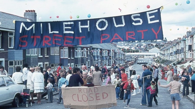 Street party honoring Queen Elizabeth