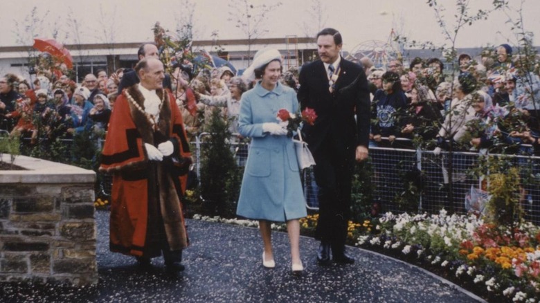 The queen visiting Cleethorpes, Yorkshire