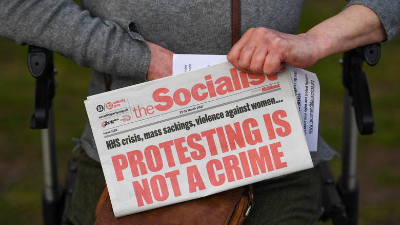 newspaper headlines about protesting
