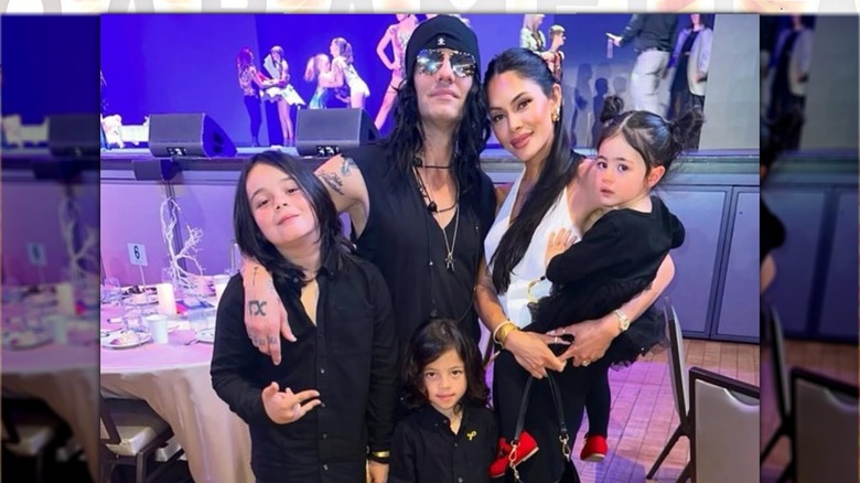 Criss Angel with wife Shaunyl Benson and their kids