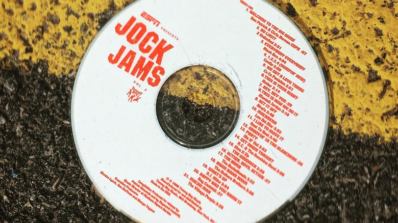 Jock Jams CD lying on street