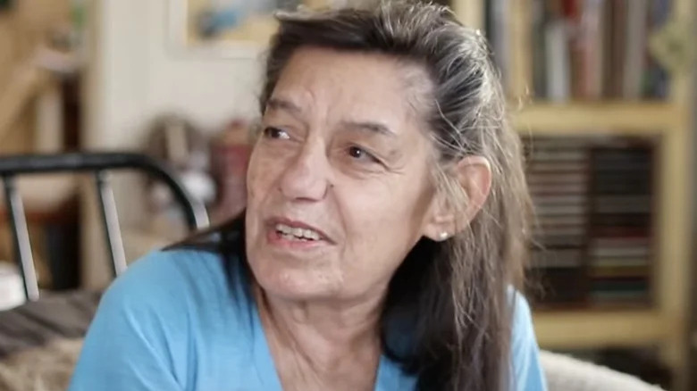 connie hamzy talking blue shirt