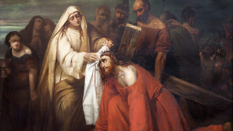 Artist rendition of Veronica and Jesus