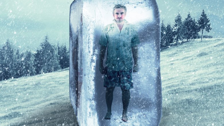 man, ice, frozen