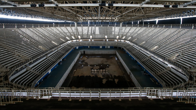 Abandoned Olympic Aquatics stadium in Rio