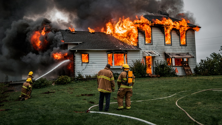 a house fire