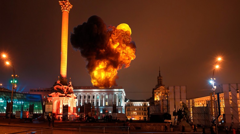 Explosion in Kyiv, Ukraine 