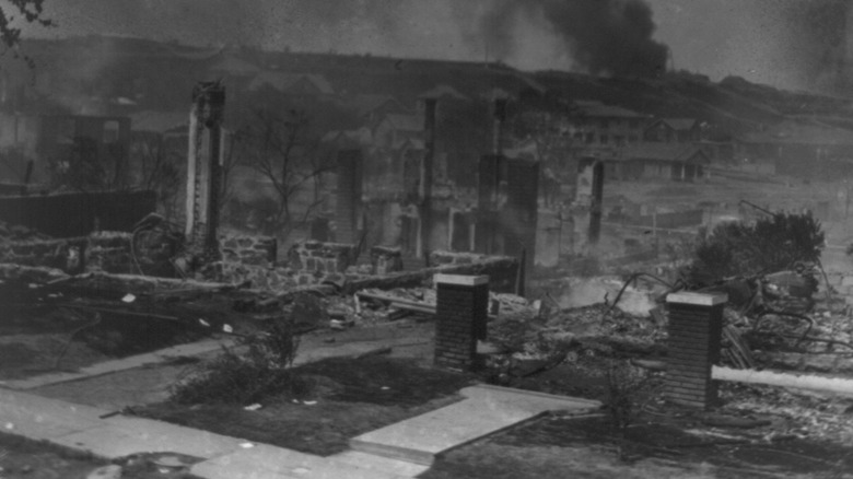 Tulsa Greenwood neighborhood in ruins