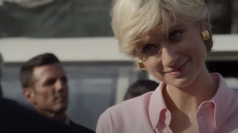 Princess Diana smiling last season of The Crown