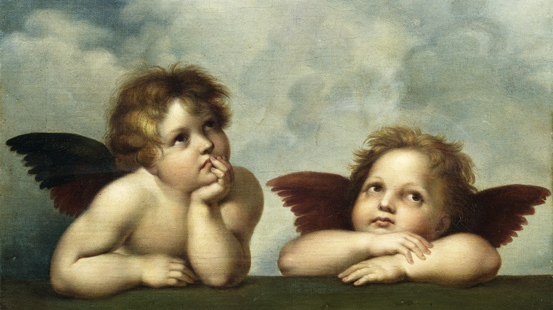 Raphael's two Cherubim in the sistine chapel