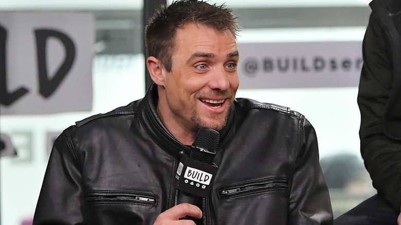 Jake Anderson at a panel show