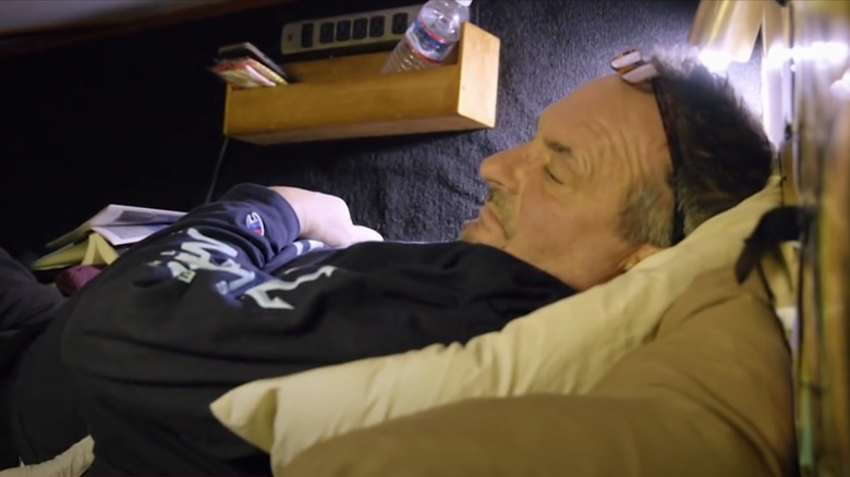 Nick Mavar in his bunk