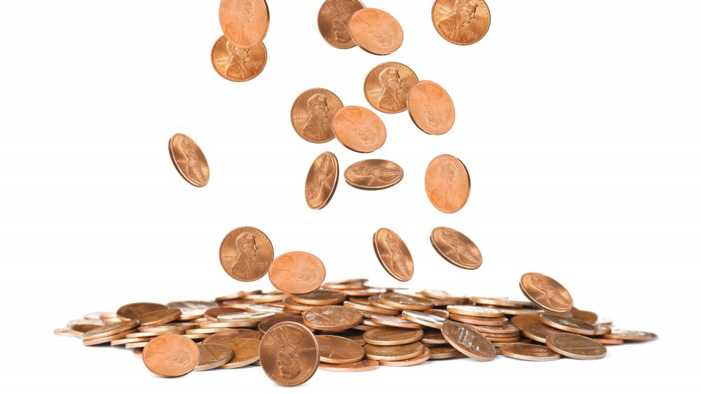 Pennies falling upon a heap