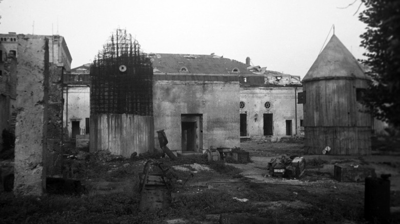 The Führerbunker after being partially destroyed