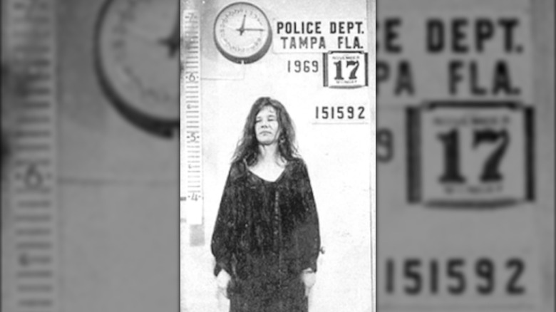Janis Joplin's mugshot from her arrest in Florida