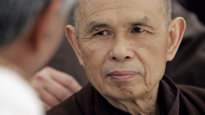 Thich Nhat Hanh face closeup, 2006