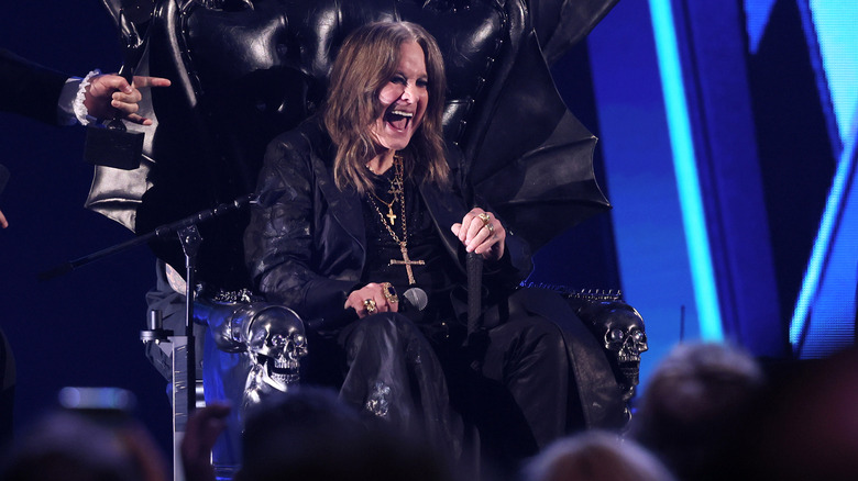 Ozzy Osbourne smiling at the Rock & Roll Hall of Fame 2024