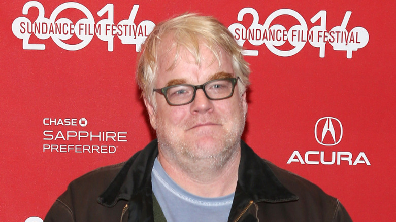 Philip Seymour Hoffman wide eyed at Sundance Film Film Festival