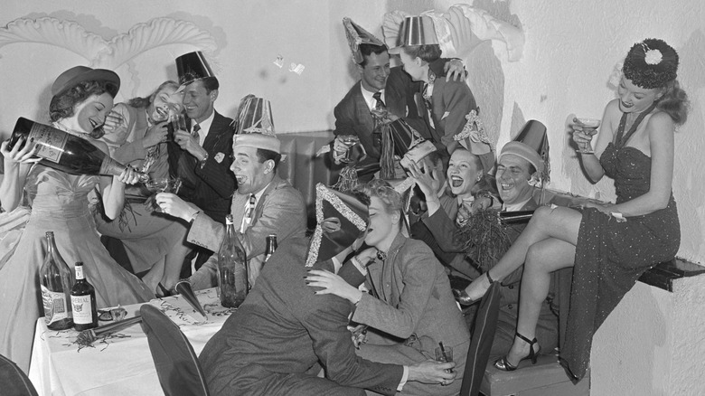 People drinking and dancing in Copacabana