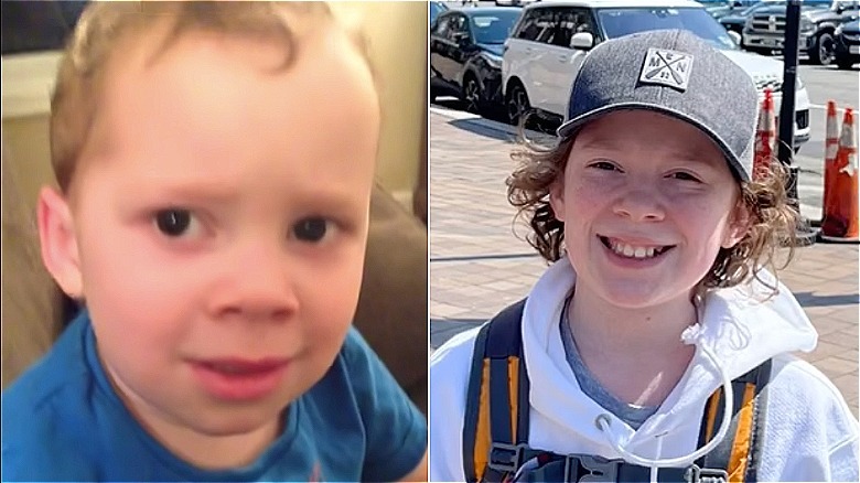 Gavin as a toddler and early teen