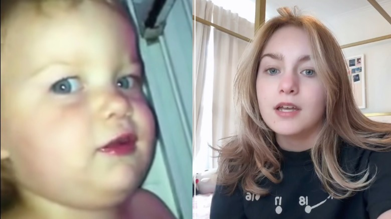 Ava Ryan as a baby and teenager