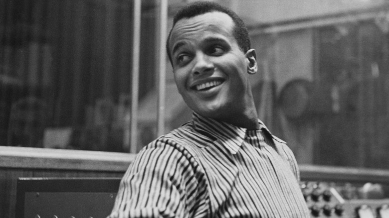 Harry Belafonte leans back