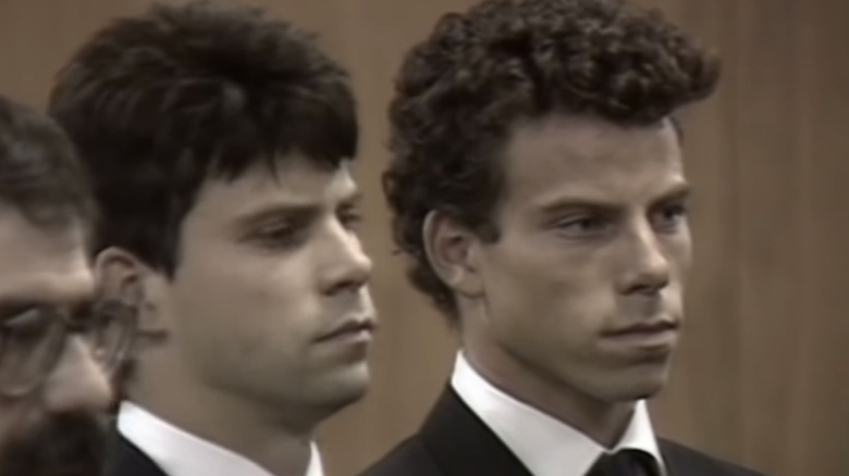 Close up Menendez brothers faces