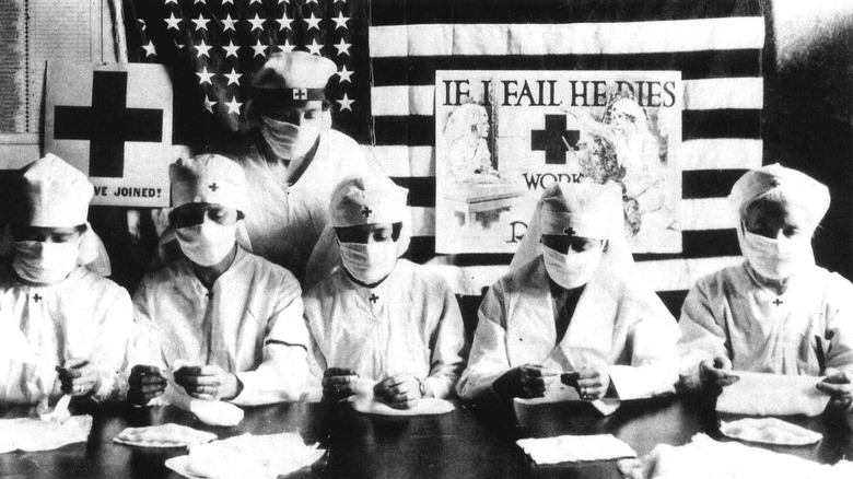 Red Cross workers during the Spanish flu
