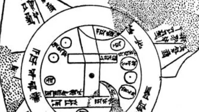 A drawing of the map