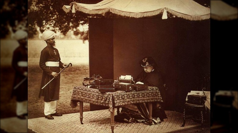 Queen Victoria with Abdul Karim, 1893