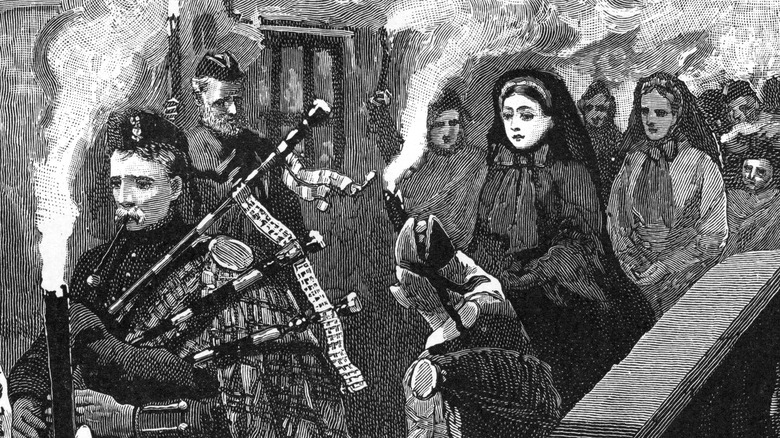Queen Victoria and her piper