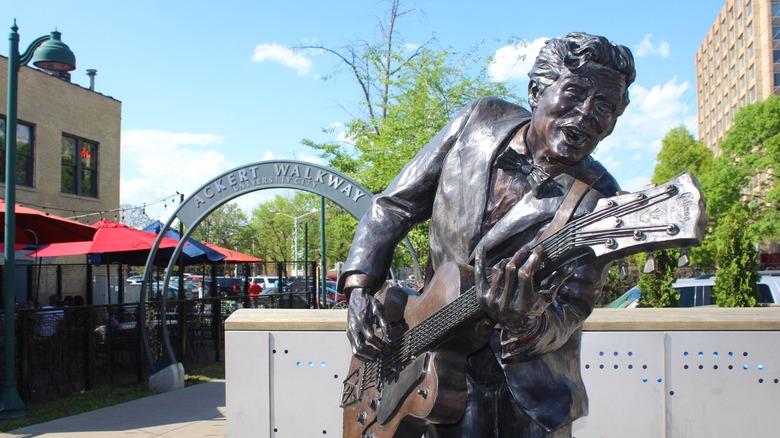 Statue of musician Chuck Berry