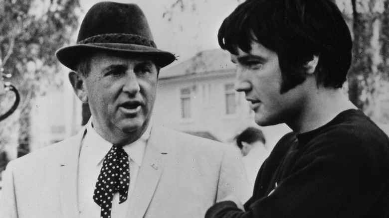 Older Elvis with Tom Parker