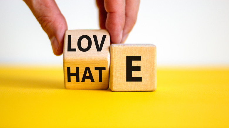 wooden blocks love hate