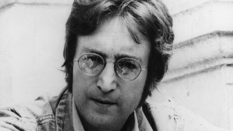 John Lennon looking serious