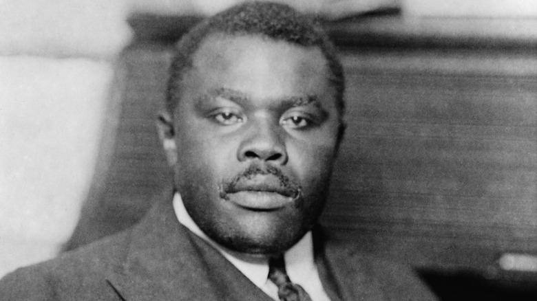 Marcus Garvey looks out